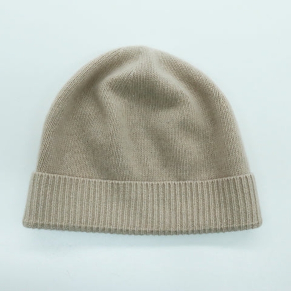PORTALANO CASHMERE BEANIE WITH FOLDED CUFF - Picture 1 of 5